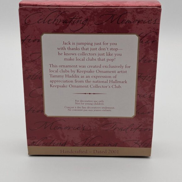 Hallmark Keepsake Local Clubs Pop 2001 Jack-in-the-Box Collector's Club Ornament - Picture 8 of 10